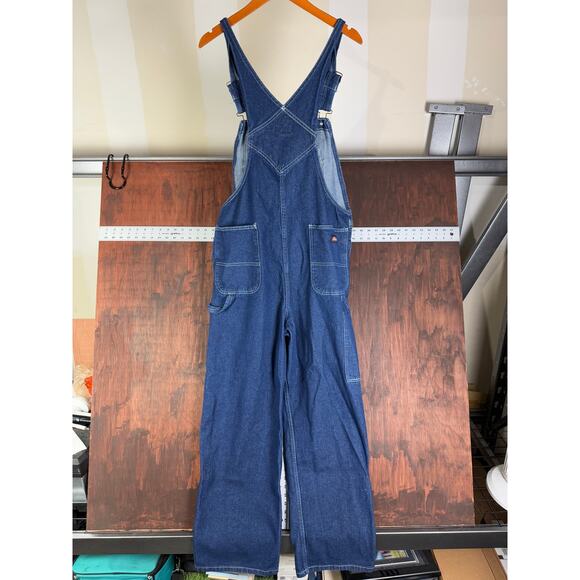 Dickies Genuine Durable Bib Denim Jeans Relaxed Overalls EB713RNB Blue Men Large - Picture 8 of 9